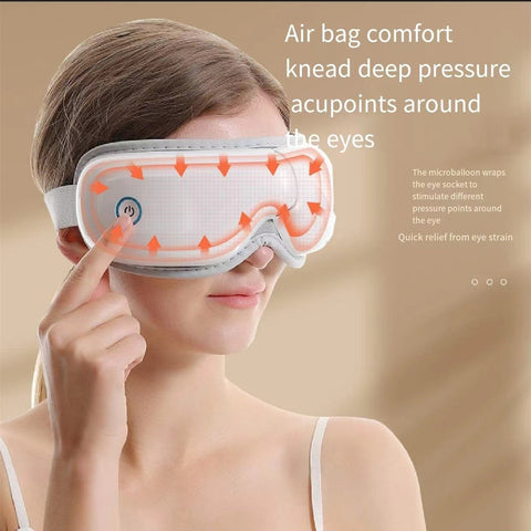 Eye Massager with Heat, Heated Eye Mask with Bluetooth Music, Face Massager, Eye Care Device, Smart Eye Mask for Eye Relief, Dry Eyes, Improve Sleep