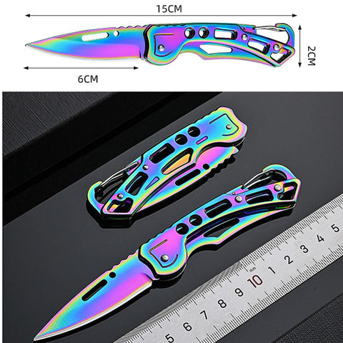 Lightweight Folding Pocket Knife with 2.36 inch Stainless Steel Blade & Handle, Keychain Knife, EDC Folding Knives Key Chains for Women Men