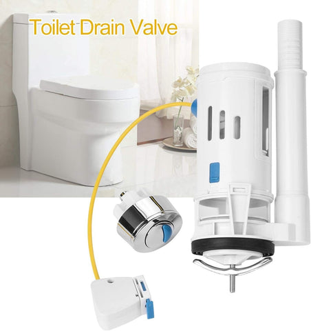 Toilet Drain Valve, Toilet Dual Flush Push Button Valve Water Tank Toilet Flush Valves (#1)