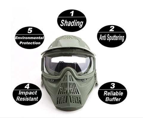 Air Gun Mask Paintball Game Full Face Protection Skull Skeleton Safety Guard Suitable For Outdoor Cycling Activities Party Movie Props Ski