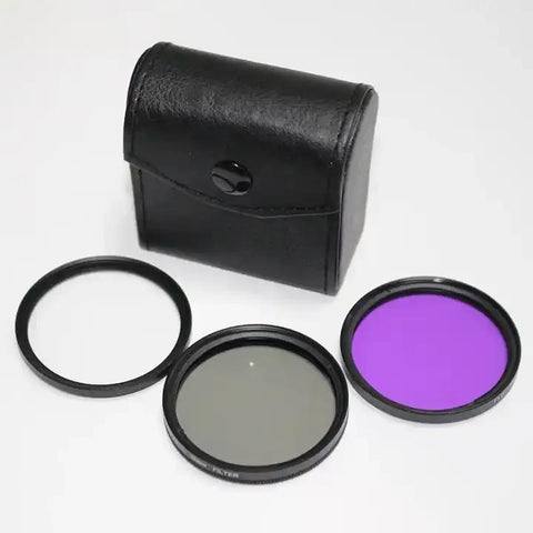 52mm Filter Kit Universal UV CPL FLD Filter Set: UV Protection Filter/Circular Polarizing Filter/Fluorescent Filter/,Replacement for Canon Nikon Sony