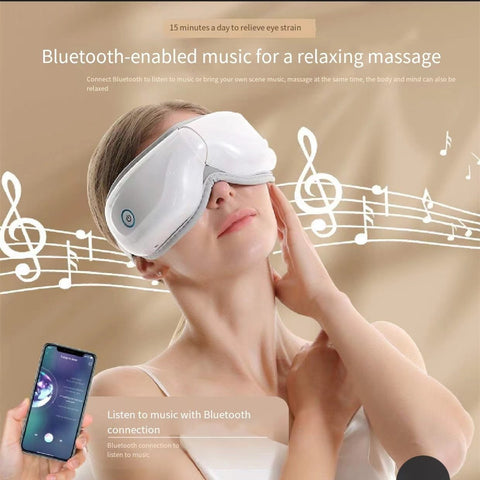 Eye Massager with Heat, Heated Eye Mask with Bluetooth Music, Face Massager, Eye Care Device, Smart Eye Mask for Eye Relief, Dry Eyes, Improve Sleep