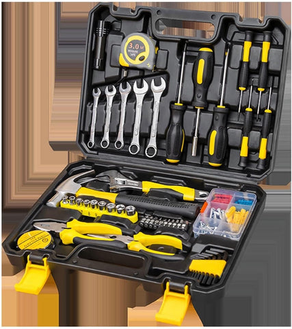 88 Piece Socket Wrench Auto Repair Tool Combination Package Mixed Tool Set General Household Hand Tool Kit with Plastic Toolbox Storage Case