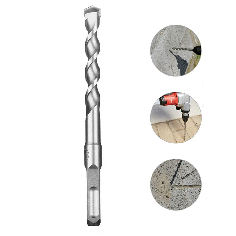 Four Pit Drill Bits, 6mm 8mm Rotary Hammer Drill Bit 200mm Long, Hammer Drilling Tool for Concrete, Stone,Granite,Brick and Masonry Four Pit Drill bit