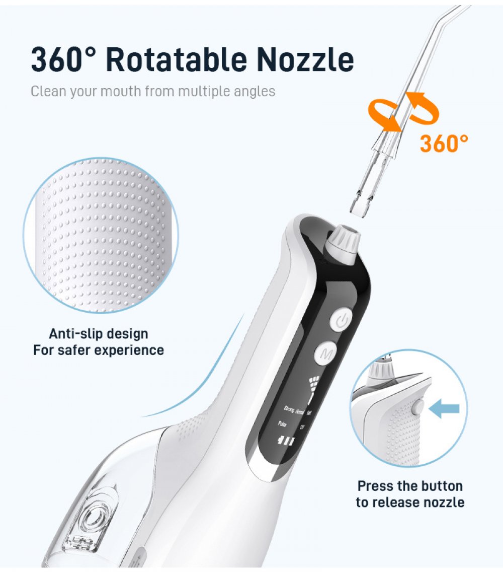 Flossing Machine Water Dental Flosser Teeth Pick-5 Modes Cordless Oral... – Housefibre