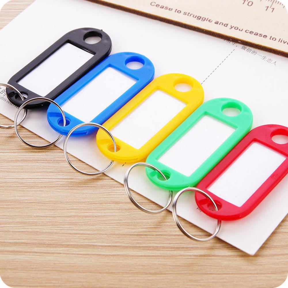 Material Key Tags 50Pcs Tough Plastic Key Tags in 5 Assorted Colors Item Identifiers ...