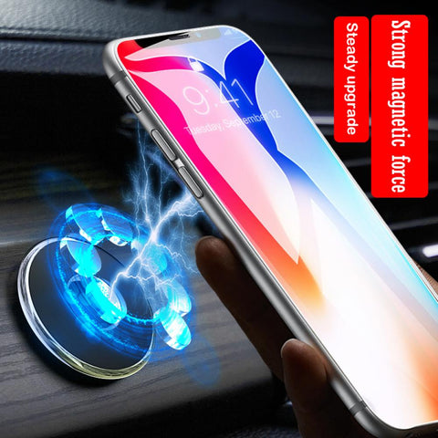 2 Pack - Ring Magnetic Phone Holder for Wall Bedroom Shower Phone Stand Mount, Car Mobile Phone Mount Magnet Compatible All iPhone,Android,Smartphones