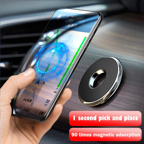 2 Pack - Ring Magnetic Phone Holder for Wall Bedroom Shower Phone Stand Mount, Car Mobile Phone Mount Magnet Compatible All iPhone,Android,Smartphones