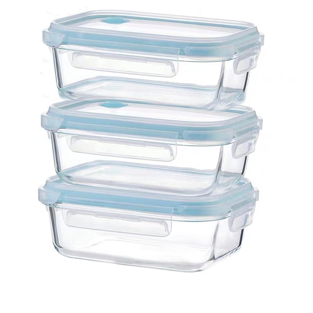 3 Pack Extra Large Glass Food Storage Containers with Airtight Lid and Steam Vent, Microwave/Oven/Freezer & Dishwasher Safe,Reusable Meal Prep Bowls