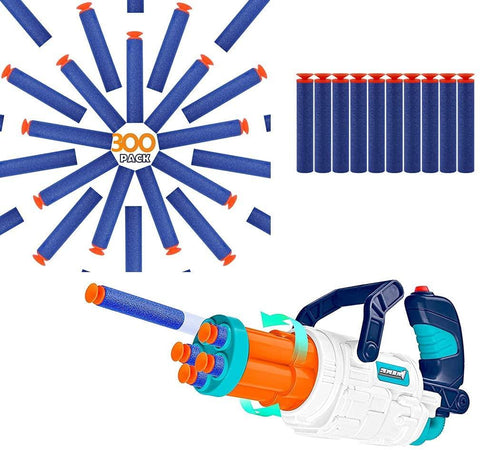 Soft Foam Bullets, Universal Suction Dart Foam Bullet 300-Dart Pack for Nerf N-Strike Elite Series Blasters Toy Gun for Indoor Outdoor Games