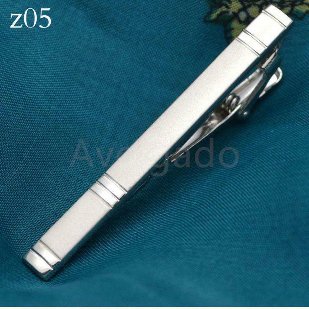 Style Tie Clip Pin Men Silver Stainless Steel Fashion Clasp Bar Office Wedding