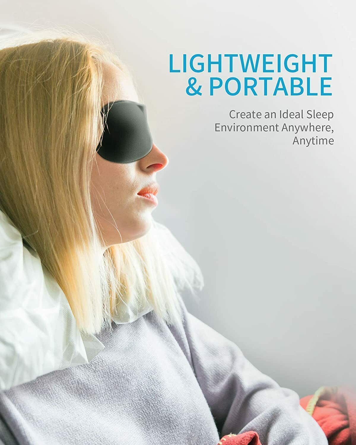  Eye Mask for Sleeping, 2 Pack 3D Contoured Sleep Eye