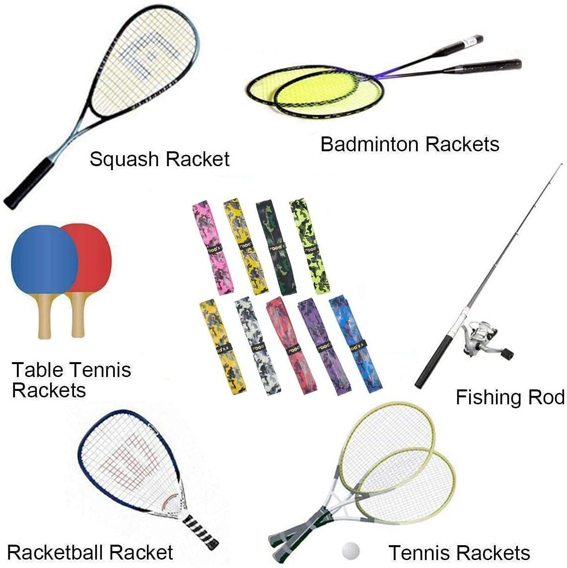 Badminton/Squash Grip Tape Racket Wrap Fishing Rod Handle Table