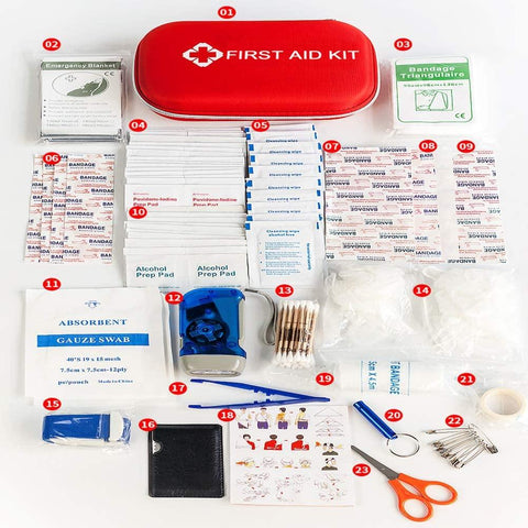 First Aid Kit -190 Pieces of First Aid Supplies,Home Portable Medical Survival Kit,Compatible Outdoor Gear Emergency Kits Trauma Bag for Camping Home