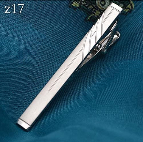 Style Tie Clip Pin Men Silver Stainless Steel Fashion Clasp Bar Office Wedding