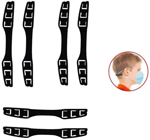 Adjustable Mask Strap Extender for Kids Relieving Pressure and Pain Elasticity Ear Hook,3 Gear Anti-Tightening Ear Extension Strap for Masks 6PCS