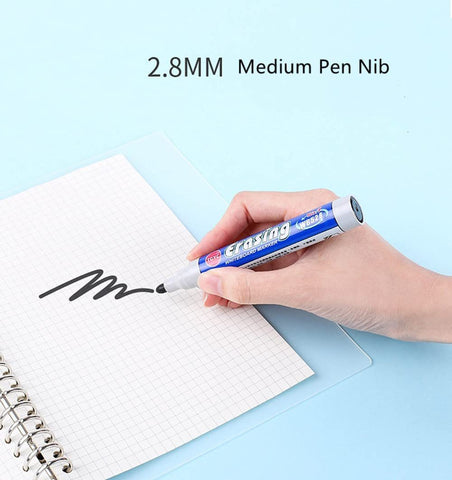 White Board Marker Pen,Set of 20 Water Based Black Markers,Bright Ink & Easy to Erase -2.8mm Reversible Tip for Blackboard,Bistro Menu,Office Supplies