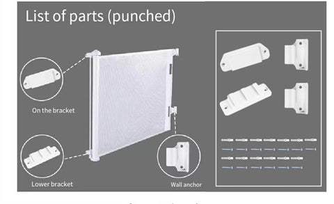 Retractable Baby Gate for Stairs, Child Gates for Doorways or Cat Dog/Pet Gate, 86cm Tall, Extends to 150cm Wide,Safety Gate for House Indoor/Outdoor