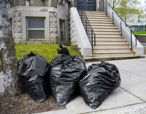 34 Gallons 50 Count Everyday Use Black Bin Bags 120L Extra Large Plastic Rubbish Bags