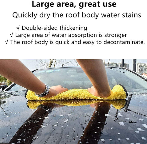 5PCS Car Cleaning Cloths,Professional Double Layer Super Thick Microfiber Cleaning Cloth for Car Wash Buffing Wax Polishing and Drying.Multipurpose