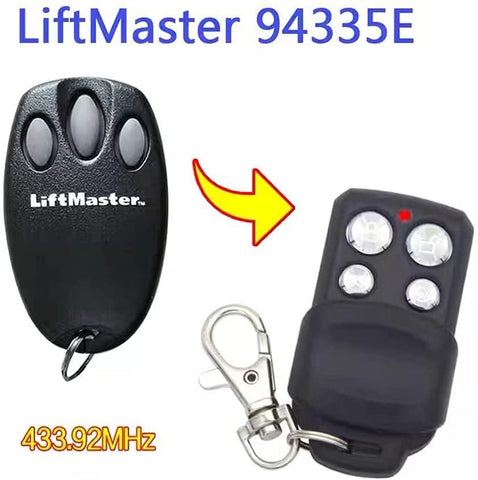 Universal Wireless Chamberlain Liftmaster 94335E Replacement Remote Control 433.92mhz Rolling code Compatible Gate Opener Remote Craftsman with Key Chain