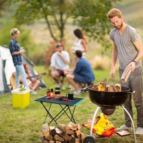 Camping Table,Portable Lightweight Folding Table with Aluminum Table Top and Carry Bag, Perfect for Outdoor, Hiking, Fishing, Beach, Picnic