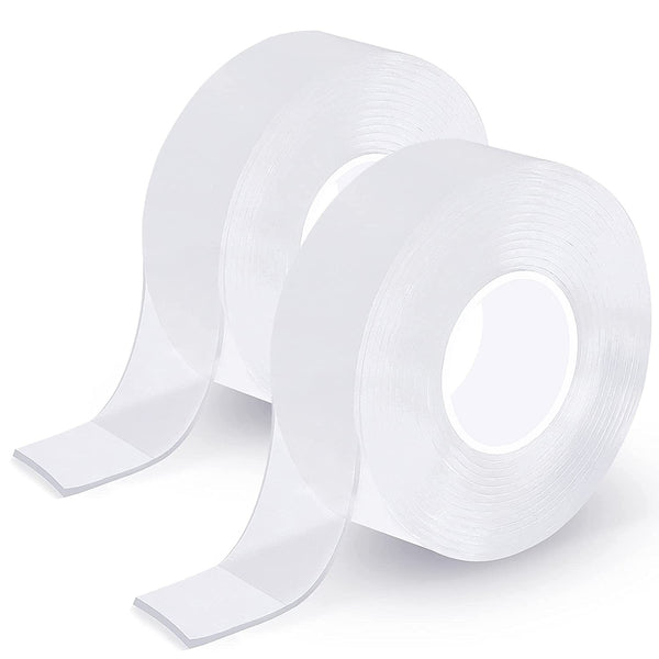 16.4FT X 1Roll Nano Double Sided Tape Heavy Duty, Multipurpose Traceless  Mounting Tape Adhesive Strips, Strong Sticky Wall Tape Transparent Gel Grip