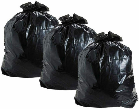 34 Gallons 50 Count Everyday Use Black Bin Bags 120L Extra Large Plastic Rubbish Bags