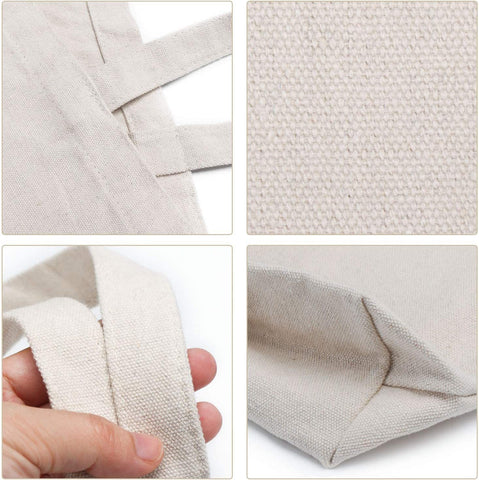 5 Pcs Reusable Canvas Tote Bags,Large Grocery Shopping Bag Lightweight & Washable, Multi-purpose Blank Cloth Bags for Craft DIY Drawing Bag,Gift Bags