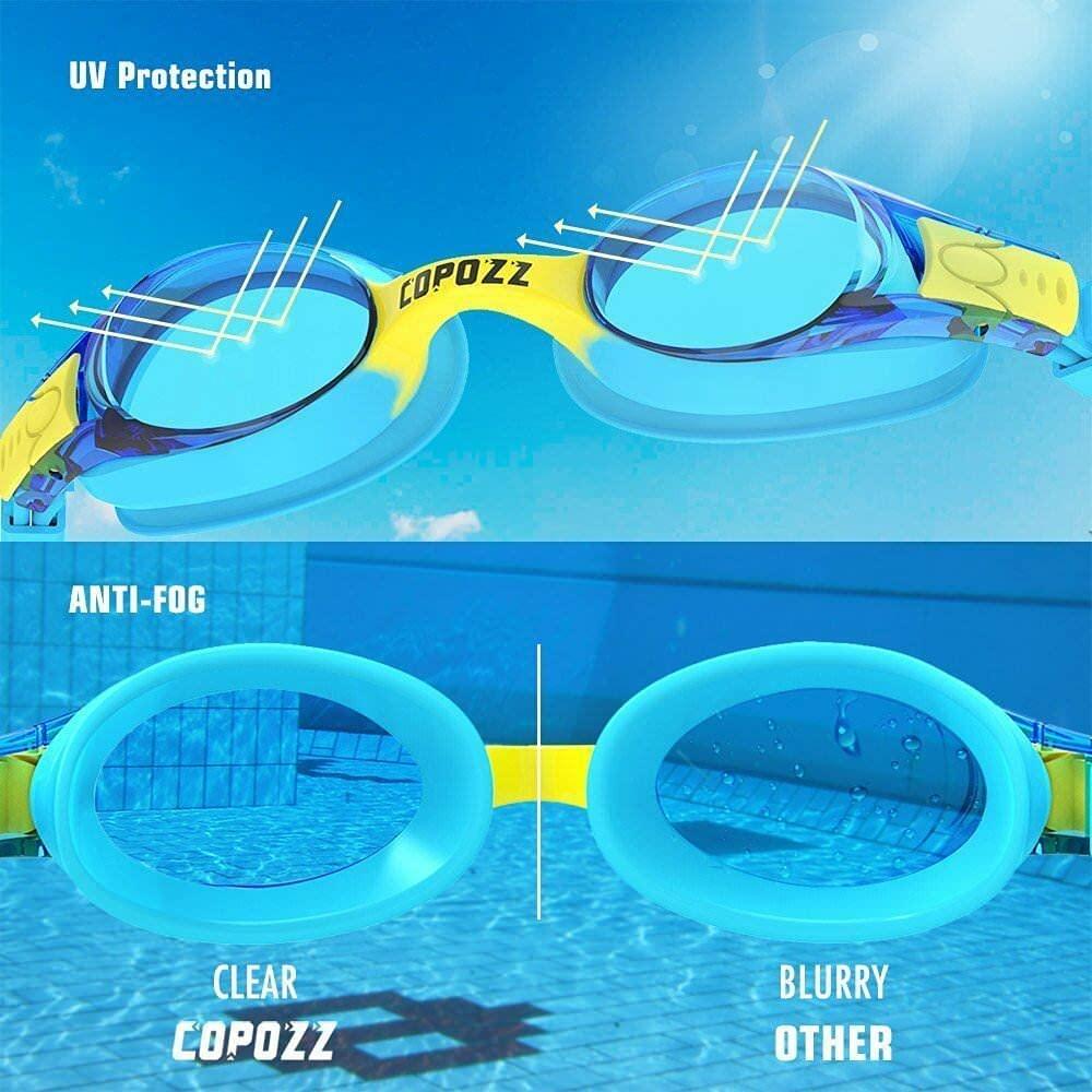 copozz goggles COPOZZ Kids Swimming Goggles, Child (Age 3-13) Waterproof Swim Goggles – Housefibre