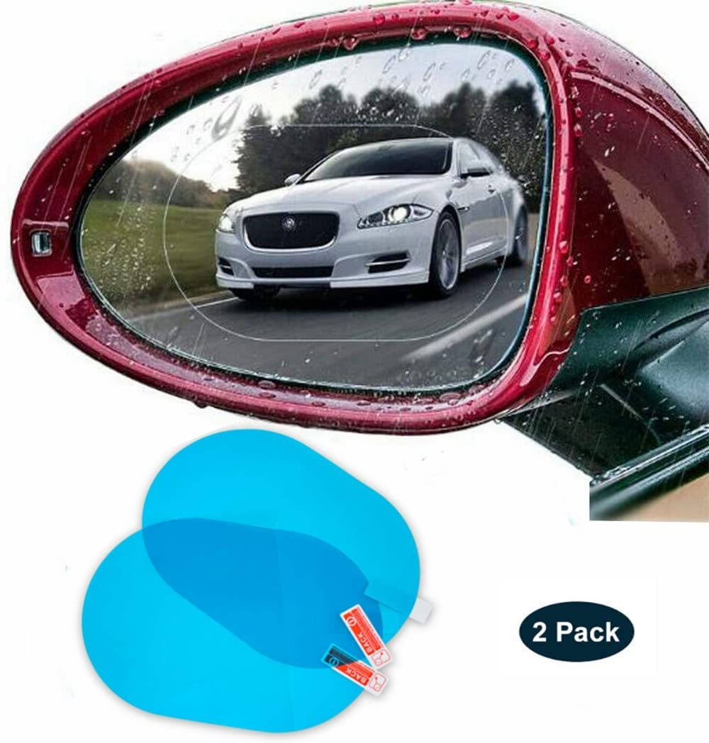 2PCS Car Rearview Mirror Film,Rainproof Waterproof Car Rearview Film Anti-Glare Anti Flare Anti Fog Mirror Film,,HD Clear Safe Driving Sticker