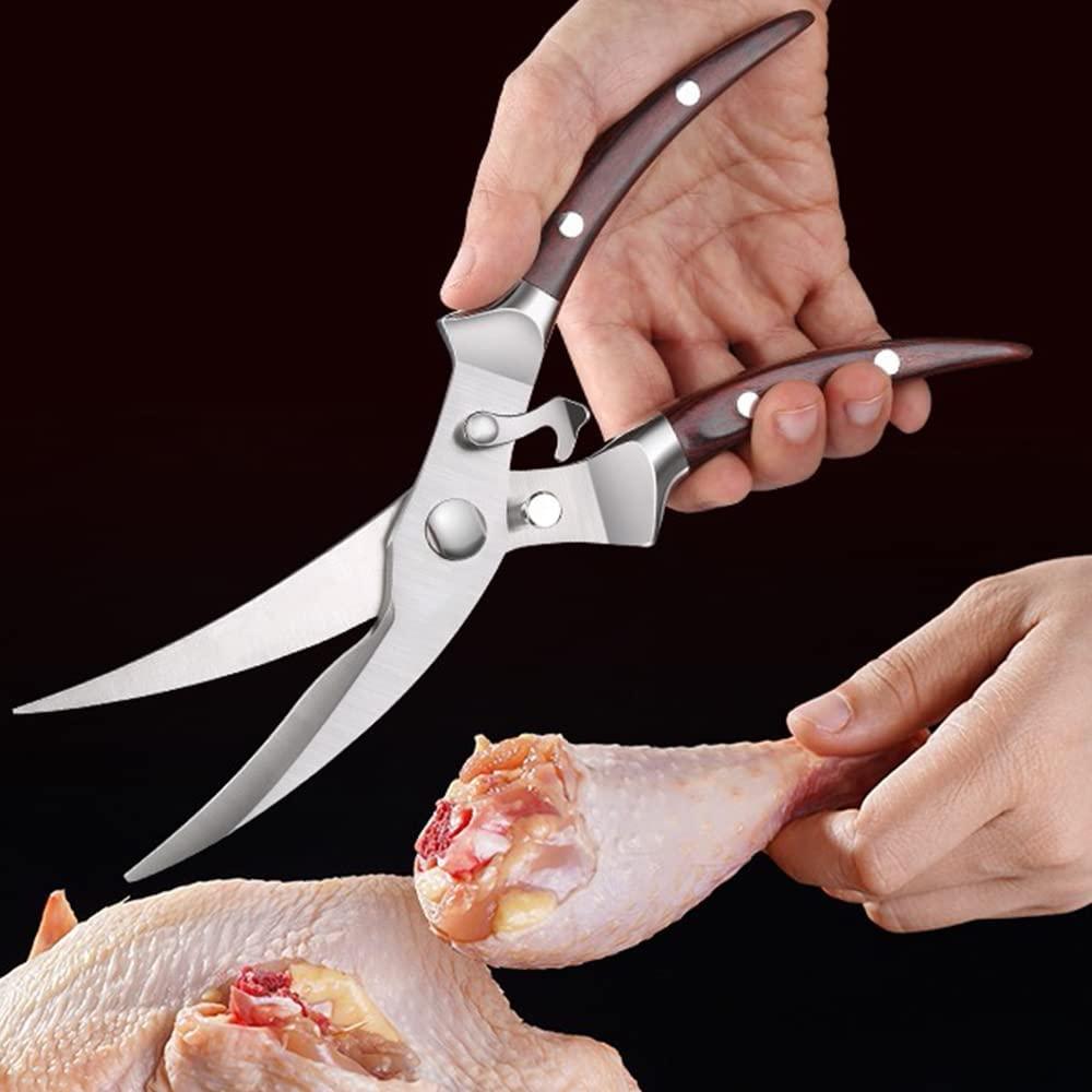 Heavy Duty Stainless Steel Multi-purpose Kitchen Scissors cut chicken small  bone