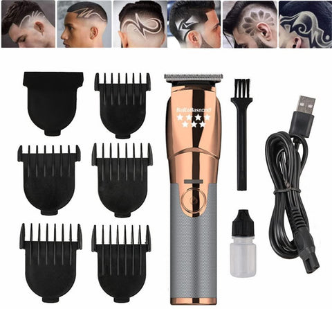 Hair Clippers for Men - Beard Trimmer, USB Rechargeable Cordless Grooming Kits IP6X Waterproof Blade Shaver with 5 Guide Combs Cutting Kits