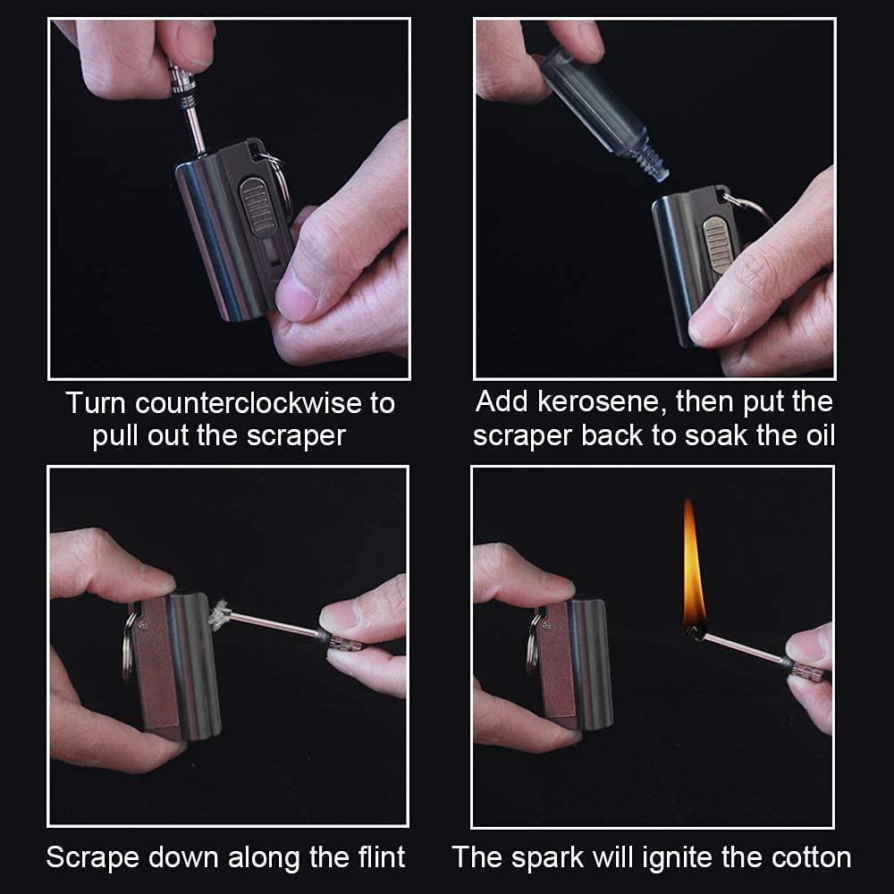 Refillable, Windproof reusable match flame lighter for Strudy Use 