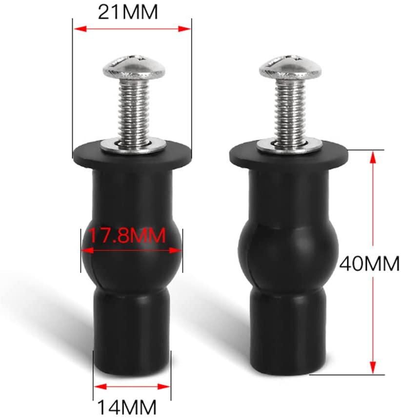 2-Pack Universal Toilet Seat Hinge Fixings Kit - Stainless Steel, Top Fix Nuts & Screws, Quick Release