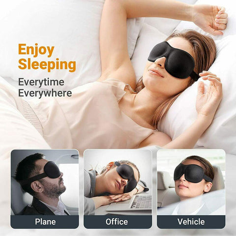 2 PACKS Sleep Mask,Upgraded 3D Contoured Blinder & Blindfold,Blackout Eye Masks, Lightweight -Comfortable Blindfold No Eye Pressure -Travel/Nap/Yoga