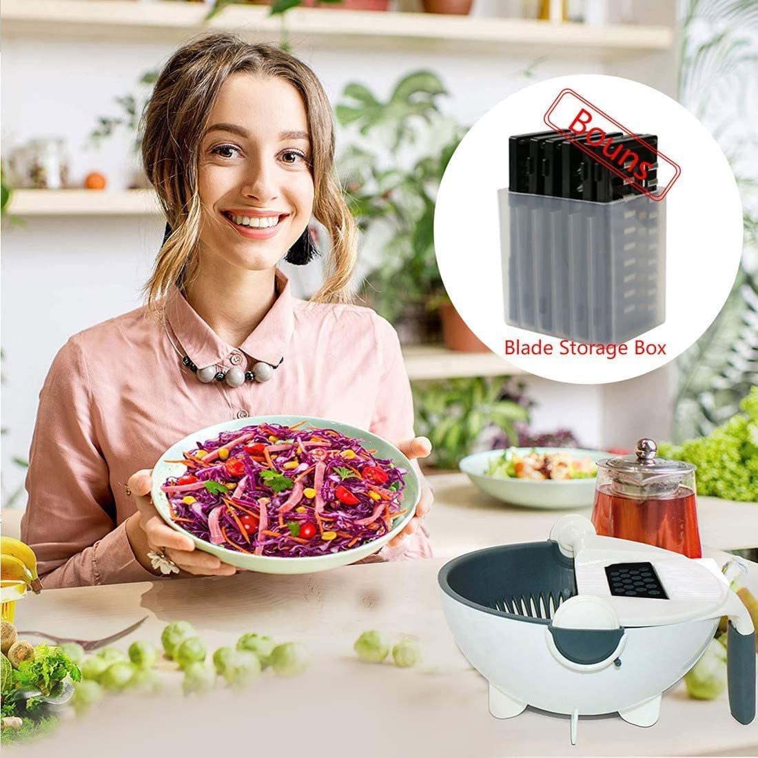 New 9 in 1 Vegetable Cutter Multifunctional Vegetable Slicer with Drain  Basket Kitchen Food Chopper Grater Fruit Shredder Peeler Tool Esg13856 -  China Vegetables Slicer and Multifunctional Slicer price