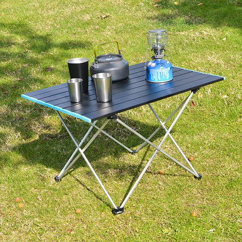 Camping Table,Portable Lightweight Folding Table with Aluminum Table Top and Carry Bag, Perfect for Outdoor, Hiking, Fishing, Beach, Picnic