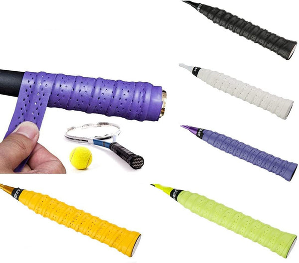 Teensery 5 Pcs Tennis Badminton Racket Grip Tape Anti-Slip Absorbent  Overgrip Grips Tape for Squash, Fishing Rods, Bicycle Handles, Motorcycle  Handles