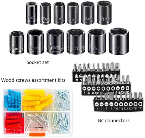 108 Pieces Multi Car Repair Combo Kits, DIY Hardware Hand Tools Set with Portable Storage Toolbox