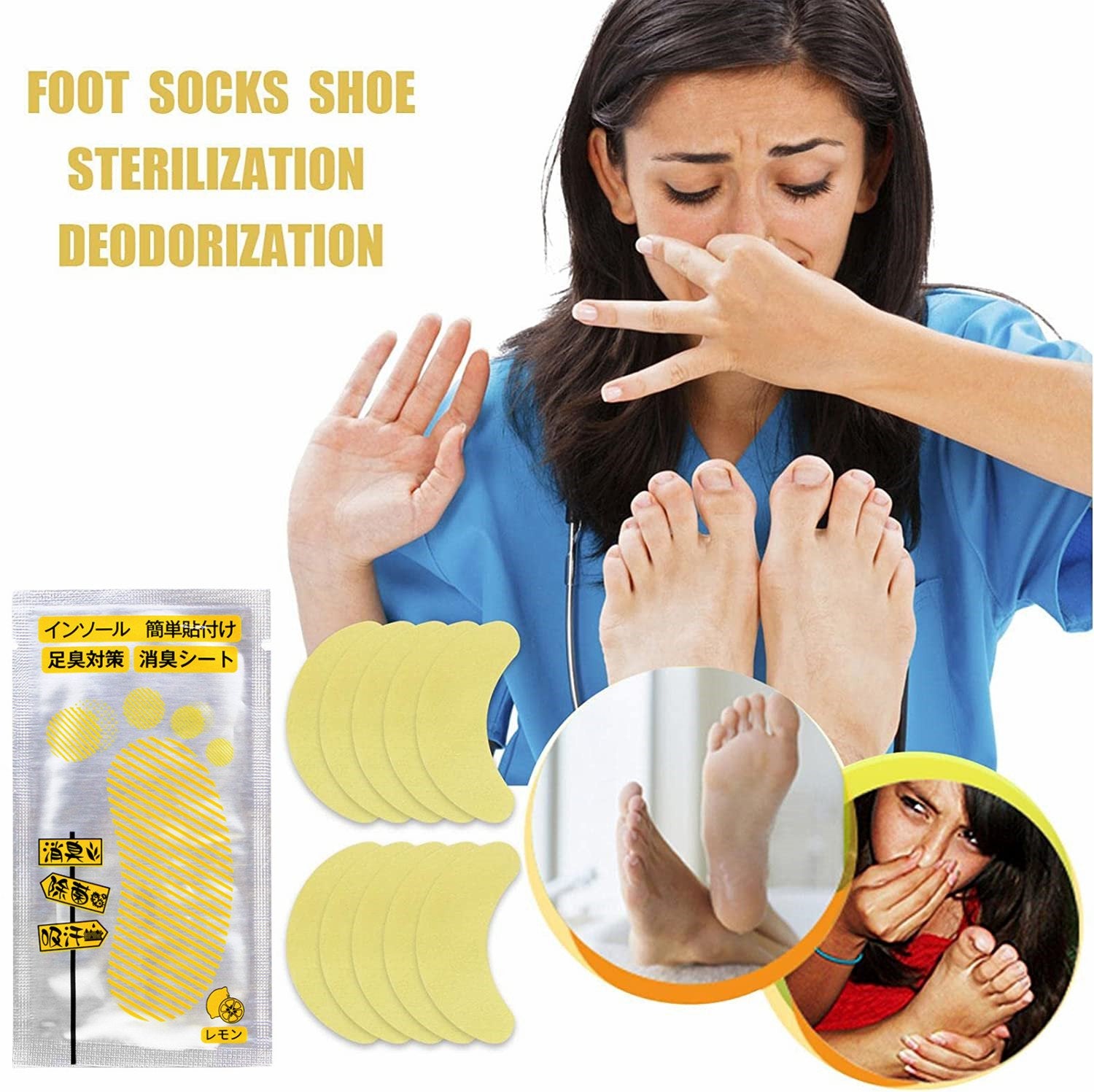 Shoe Deodorizer Patches, Shoe Stink Removal Stickers Foot