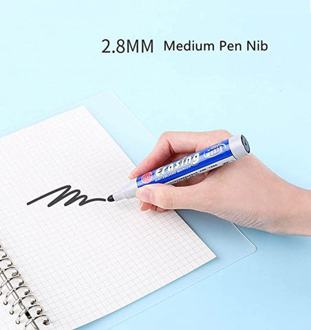 White Board Marker Pen,Set of 20 Water Based Black Markers,Bright Ink & Easy to Erase -2.8mm Reversible Tip for Blackboard,Bistro Menu,Office Supplies