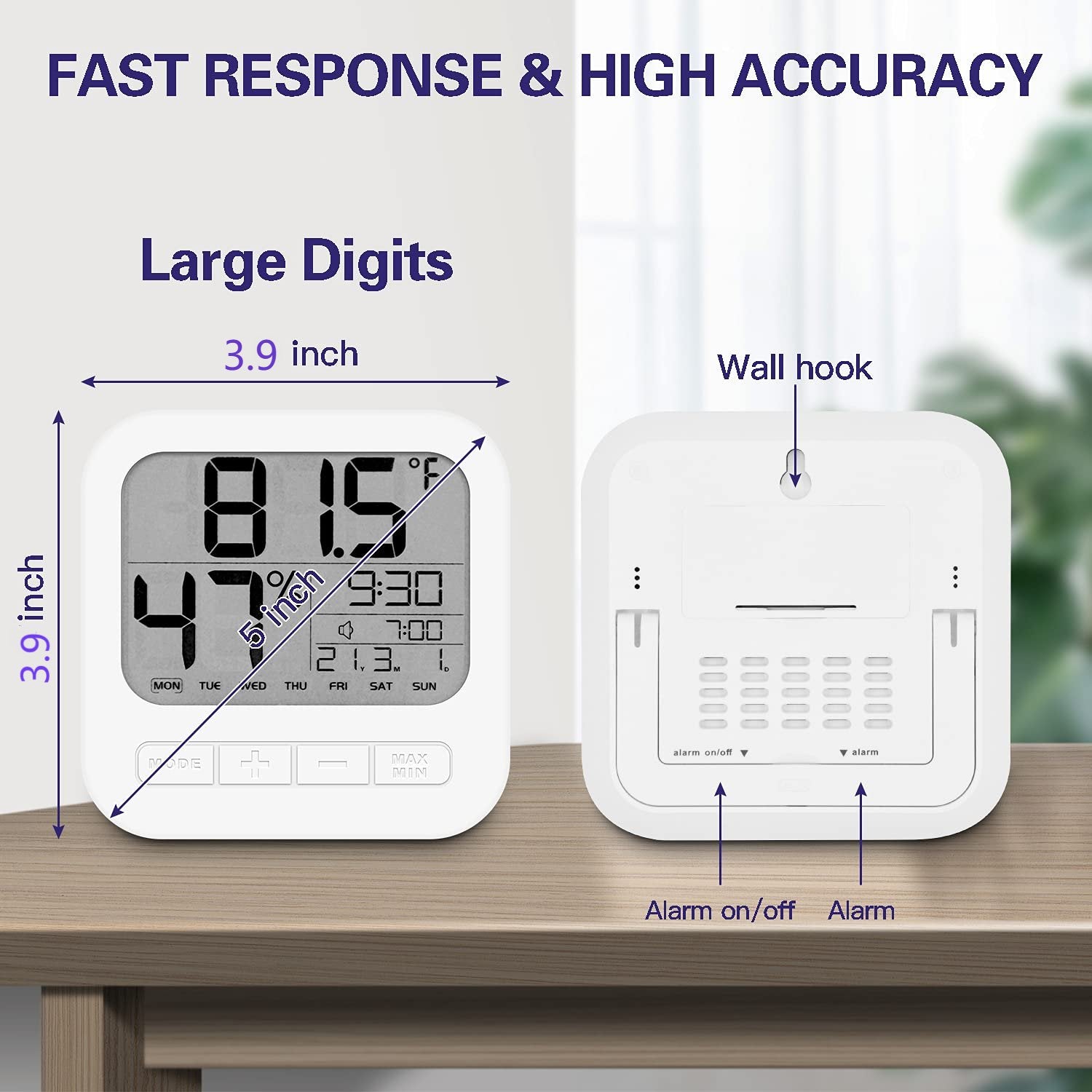Inside Temperature Indoor Digital Thermometer Hygrometer, Accurate Room Temperature Gauge ...