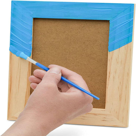 DIY Wooden Picture Frames, 6"  8" 10" 12"  Unfinished Solid Wood Picture Frames for Wall/Tabletop Photo Frame for Kids Adults Arts Crafts DIY Painting