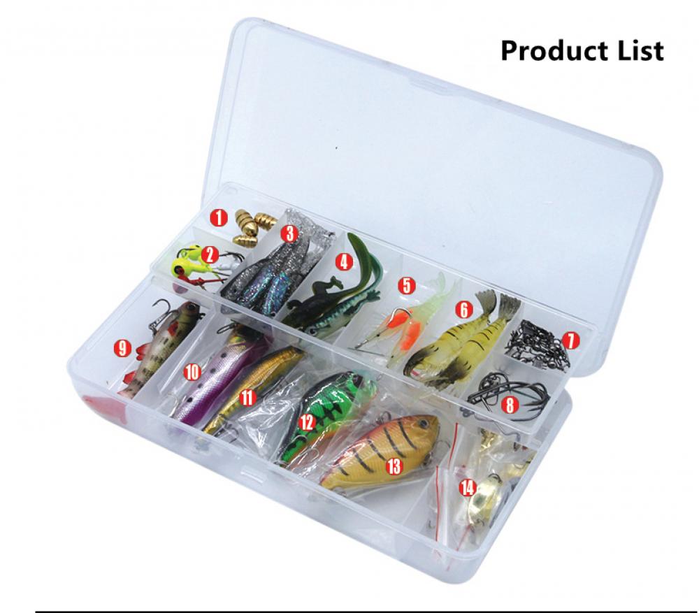 44 Pcs Fishing Lures Mixed Hard Baits Soft Baits Popper Crankbait VIB  Topwater DIY Luminous Floating Fishing Lures Hooks Kit with Fishing Tackle  Box for Freshwater Saltwater Fishing – Housefibre